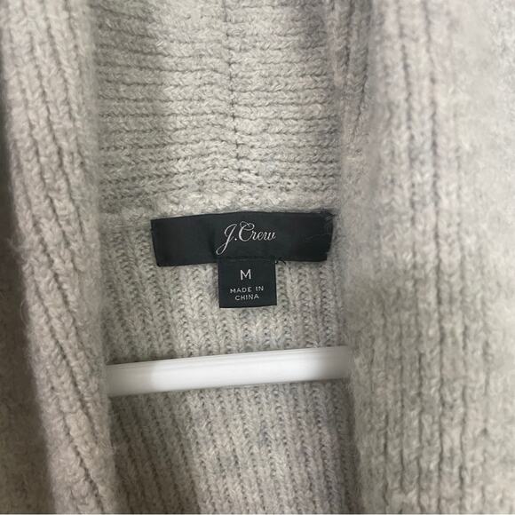 J Crew Double Breasted Thick Wool Alpaca Blend Long Cardigan In Gray Size Medium - Picture 3 of 7